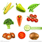 蔬菜图标设计矢量素材