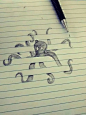 Pretty octopus grabbing the lines of a notebook #drawing #octopus #tentacles - Carefully selected by GORGONIA www.gorgonia.it