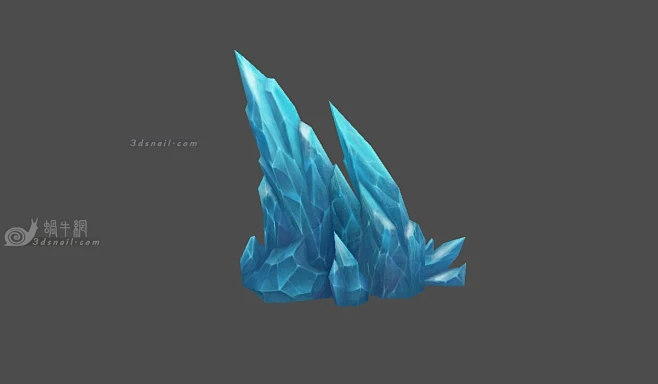 冰冻石头，冰石头2，雪地石头，蜗牛网资源，蜗牛模型网 - 山石模型 - 蜗牛模型网 - www.3dsnail.com