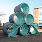 Concrete pipe play structure