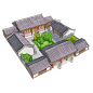 千库网_老北京中式四合院胡同传统瓦房建筑_元素编号13447416