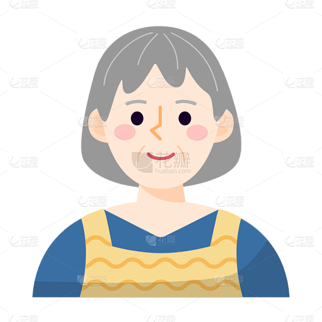 icon-人物头像元素-老奶奶