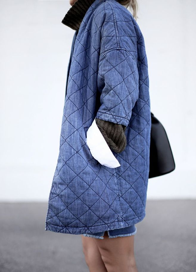 This denim #coat is ...