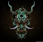 Oni Mask, Svein Yngve Sandvik Antonsen : A practice piece that turned out okish  <br/>Based on many oni mask refs but mainly took a lot of inspiration from the oni mask that the talented Chun Lo made
