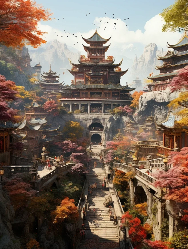 太美了，难道这是传说中的昆仑山玉虚宫？