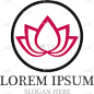 lotus flower logo and symbol