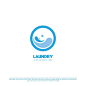 Vector laundry logo washing machine laundry washer vector