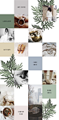 Likes of Us | I love the layout juxtaposed with the greenery, text, and white space. It's a good blend.: Design Inspiration, Pastel Colour, Layout Design, Graphics Design, Soft Color, Moodboard Design, Design Layout, January Moodboard, Januarymoodboard