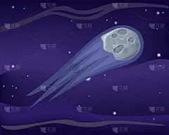 夜空中的彗星。冰冷的太阳系小天体