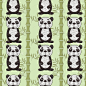 seamless pattern illustration cute Panda painted i