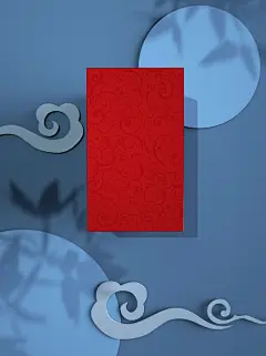 红色纸质中国风礼盒样机