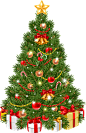 圣诞树绿色树木节日PNG免扣设计素材铃铛驼铃PSD源文件元素植物