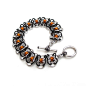 Chainmaille bracelet in orange & black