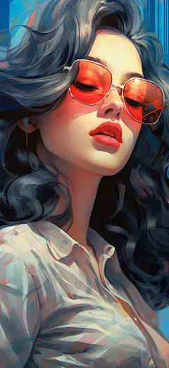 每日壁纸：惊艳墨镜美女手机锁屏壁纸合集-今日头条