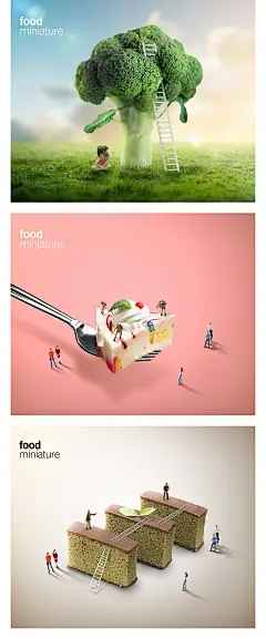 创意合成美食水果蔬菜人物汉堡鸡蛋面包蛋糕平面海报PSD设计素材-淘宝网