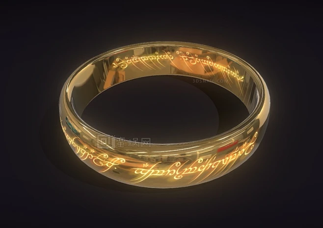 魔戒3d模型 魔法戒指 魔力指环 黑暗语 古文字 魔法符文 印记 指环王 索伦 - 综合模型 蛮蜗网-花瓣网