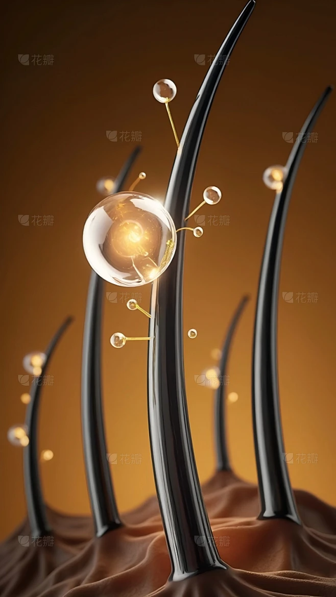 人体部位科技感多根头发发根特写素材-花瓣网