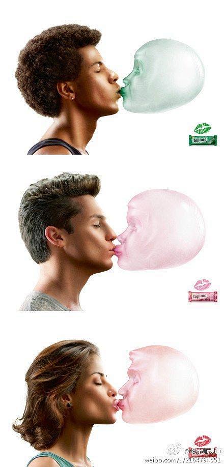 shine的夏天:这个口香糖广告叫“初吻...
