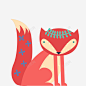 卡通动物图案红色狐狸高清素材 动物 卡通 图案 狐狸 红色 免抠png 设计图片 免费下载