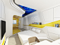 Futuristic Bedroom : A futuristic bedroom in a contemporary apartments