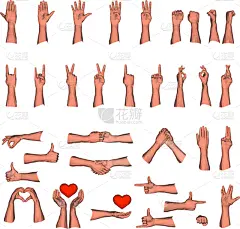 男人,做手势,手,巨大的,折纸工艺,几何形状,布置,沟通,指着,爱