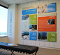 Sales office display featuring Click Rail System from AS Hanging Systems.