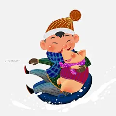 复古手绘滑雪的小猪和男孩图片大小2000x2000px 图片尺寸1.19 MB 来自PNG搜索网 pngss.com 免费免扣png素材下载！插画#创意#冬季#复古#滑雪#男孩#手绘#小猪#运动#装饰图案#