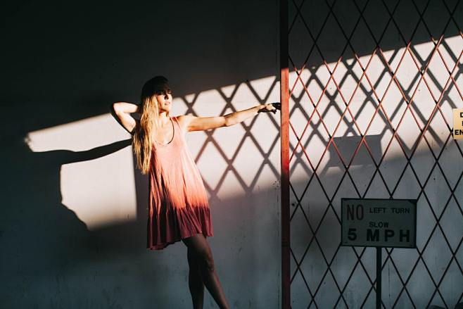 Girl, shadow, sign, ...