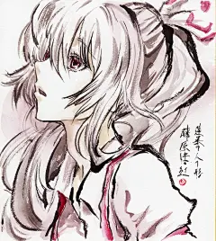 墨彩画で東方キャラまとめ4【2/19極・東方神居祭展示販売作品】 #头像# #壁纸#