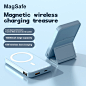 Magsafe 磁吸无线充电宝10000大容量折叠便携支架移动电源 批发