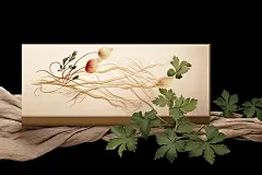 人参中草药手绘插画