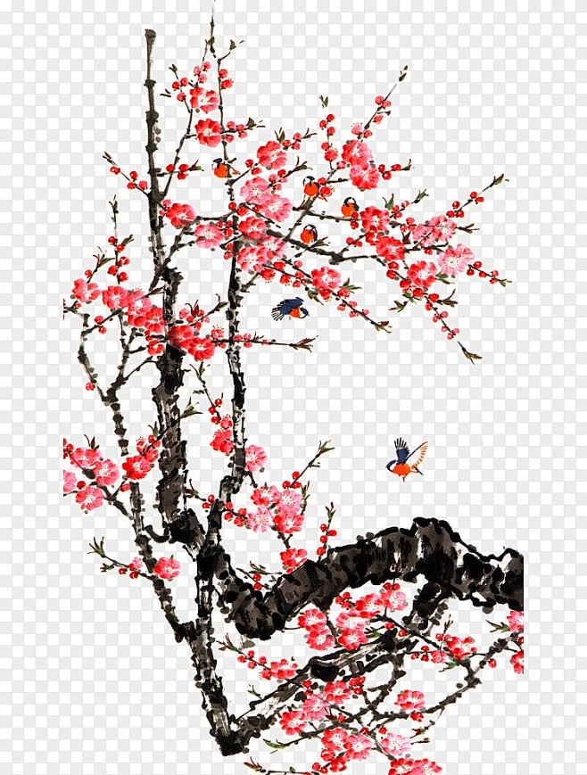 桃花国画