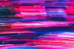 彩色的红色，蓝色和紫色灯光轨迹与运动模糊效果，长时间曝光，背景和壁纸