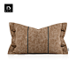 现代简约轻奢样板房北欧意式极简棕咖色皮革牛角抱枕沙发腰枕靠垫-淘宝网