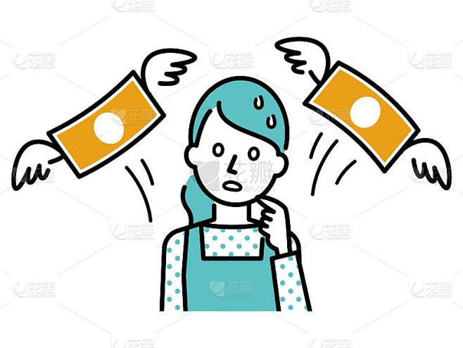 一个家庭主妇丢了钱的插图