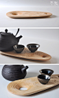 枯山水茶盘（硬枫木）- 来久形，获取海量优质的设计资源 josn.com.cn