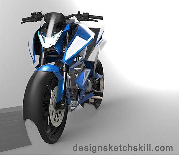 概念摩托车设计效果图 快乐骑行-交通工具...