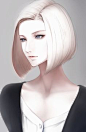Erise, Unnaturally White Skin, Realistic, Bob Cut
