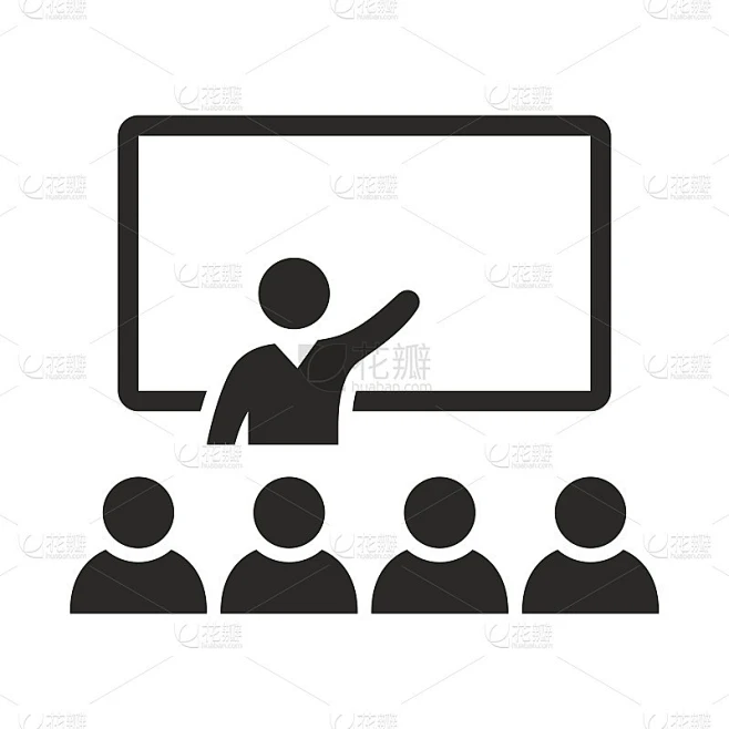 研讨会图标。培训。教训。演示。素材-花瓣网