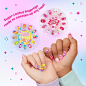 Photo by 3C4G - Three Cheers for Girls on April 28, 2024. May be an image of text that says 'fingertips look! ! ready Sugar-coated Sugor-coated to sweeten up any ፍ Sweet Candy Cande VIBES'.