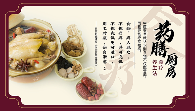 中医药膳厨房食疗海报