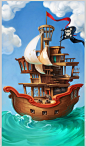Pirates!, Atomhawk Design : We had the pleasure of working with Nordeus on some stylistic exploration for one of their developments. Here we have explorations of the deck,ship, and a few of the adventurers! (strong man,lady pirate, young adventurer)

Ar