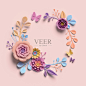 贺卡,植物学,圆形,分离着色,背景正版插画素材下载_ID:305212265 - Veer图库