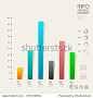 modern vector abstract bar chart infographic elements.can be used for workflow layout, diagram, number options, web design.  illustration ,EPS10