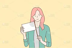 女人用白旗模板，广告概念