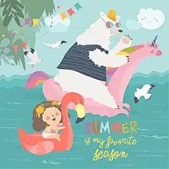 可爱风幼儿园手绘插画背景