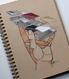 【手绘】来看一波牛皮纸上的手绘作品！逼真写实~
全球最好的设计，尽在普象网（www.pushthink.com）