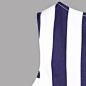 【有耳uare】60年代库雷热蓝白条纹箱型可调节无袖上衣  原创设计 新款 2013