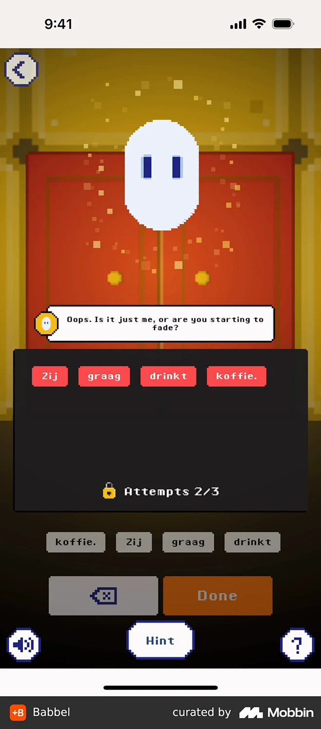 Babbel Playing a gam...
