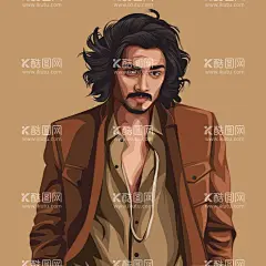 复古男  - 源文件下载【酷图网】复古,插画,男,欧美,PNG,